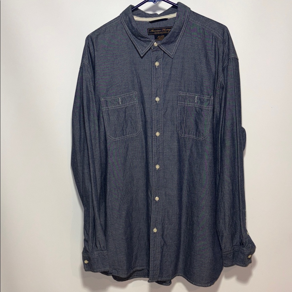 American Heritage Dark Blue Denim Casual Shirt